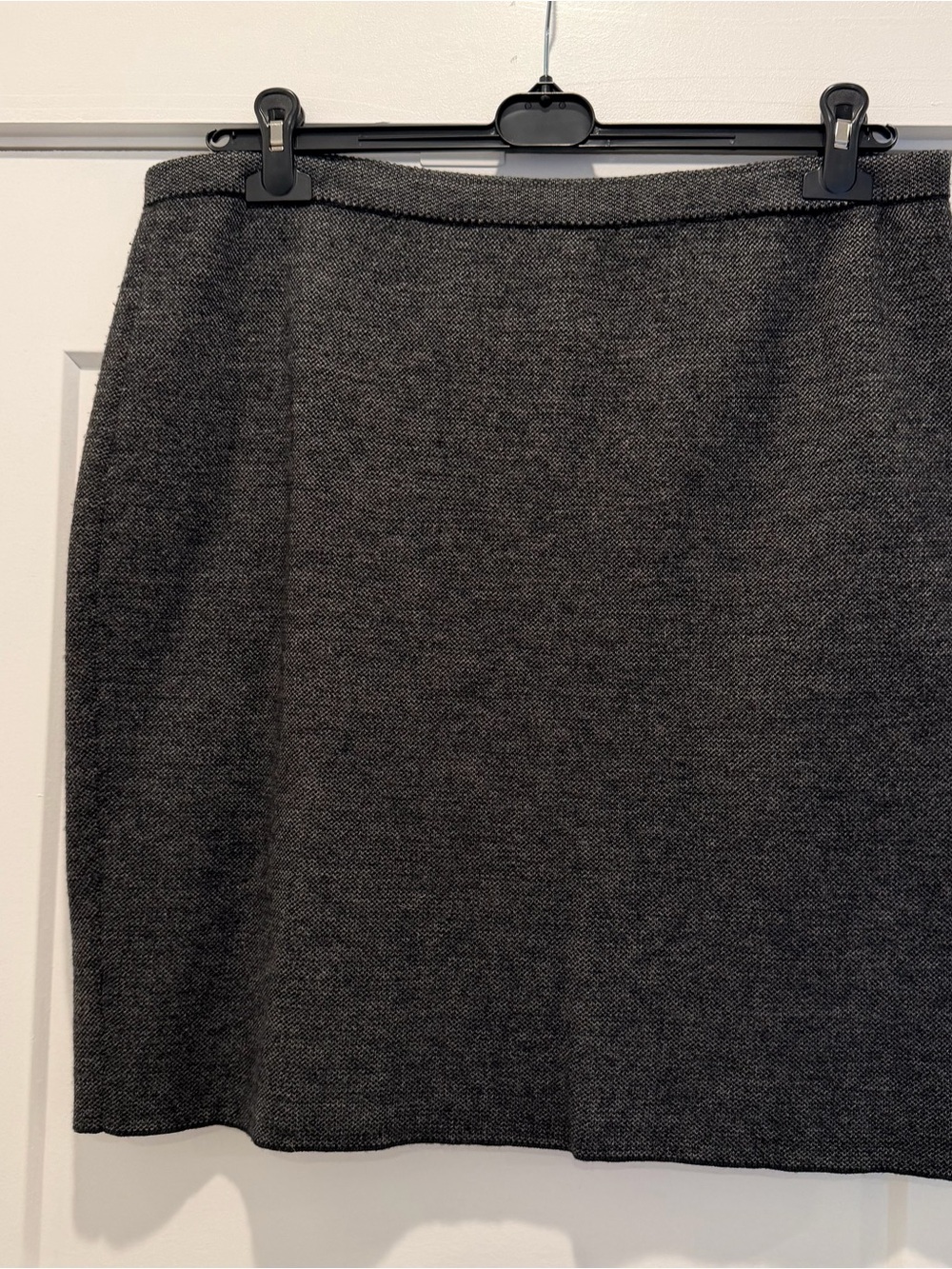 Eileen Fisher Dark Gray A-Line Wool Skirt